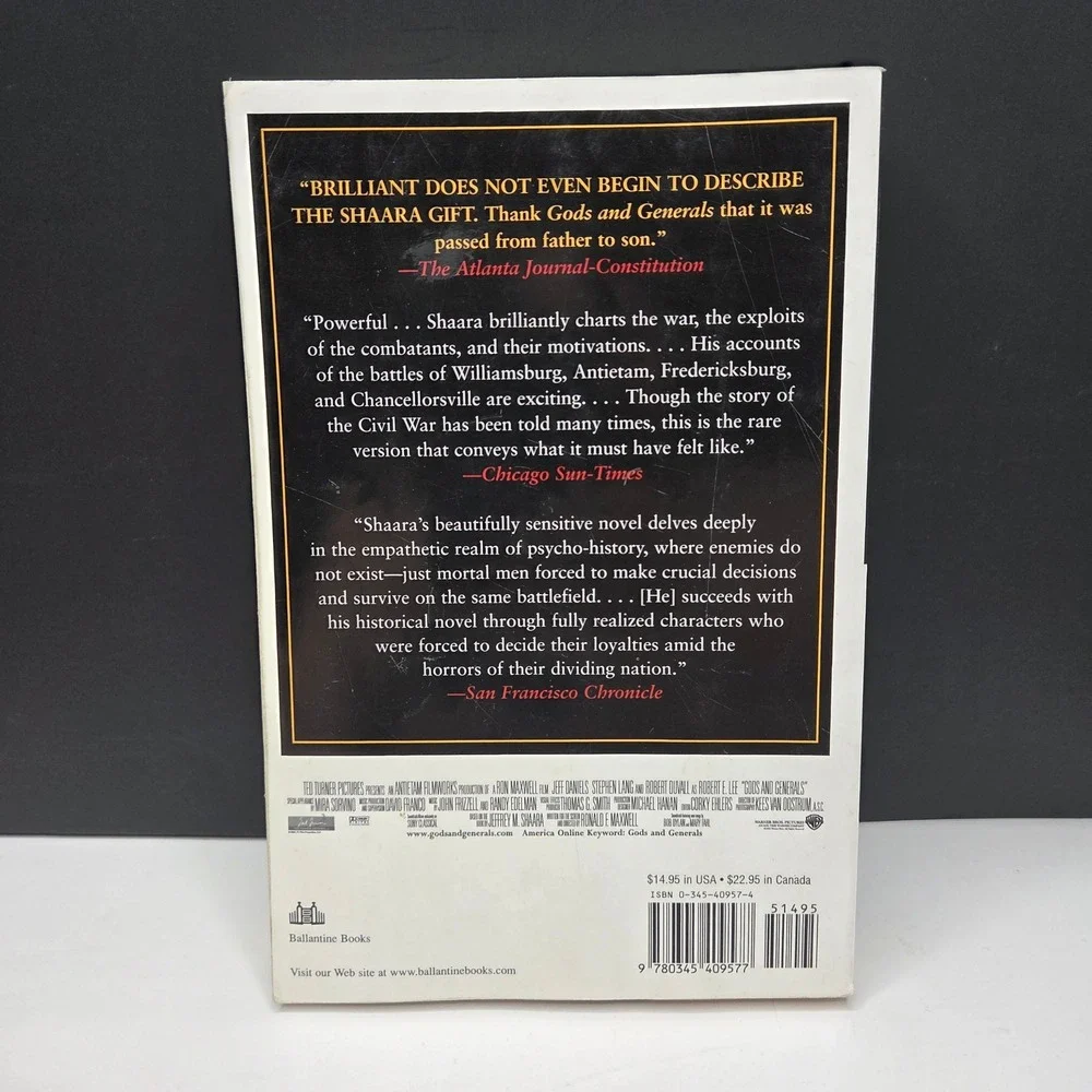 Jeff Shaara Gods and Generals Civil War Historical Fiction Paperback Novel